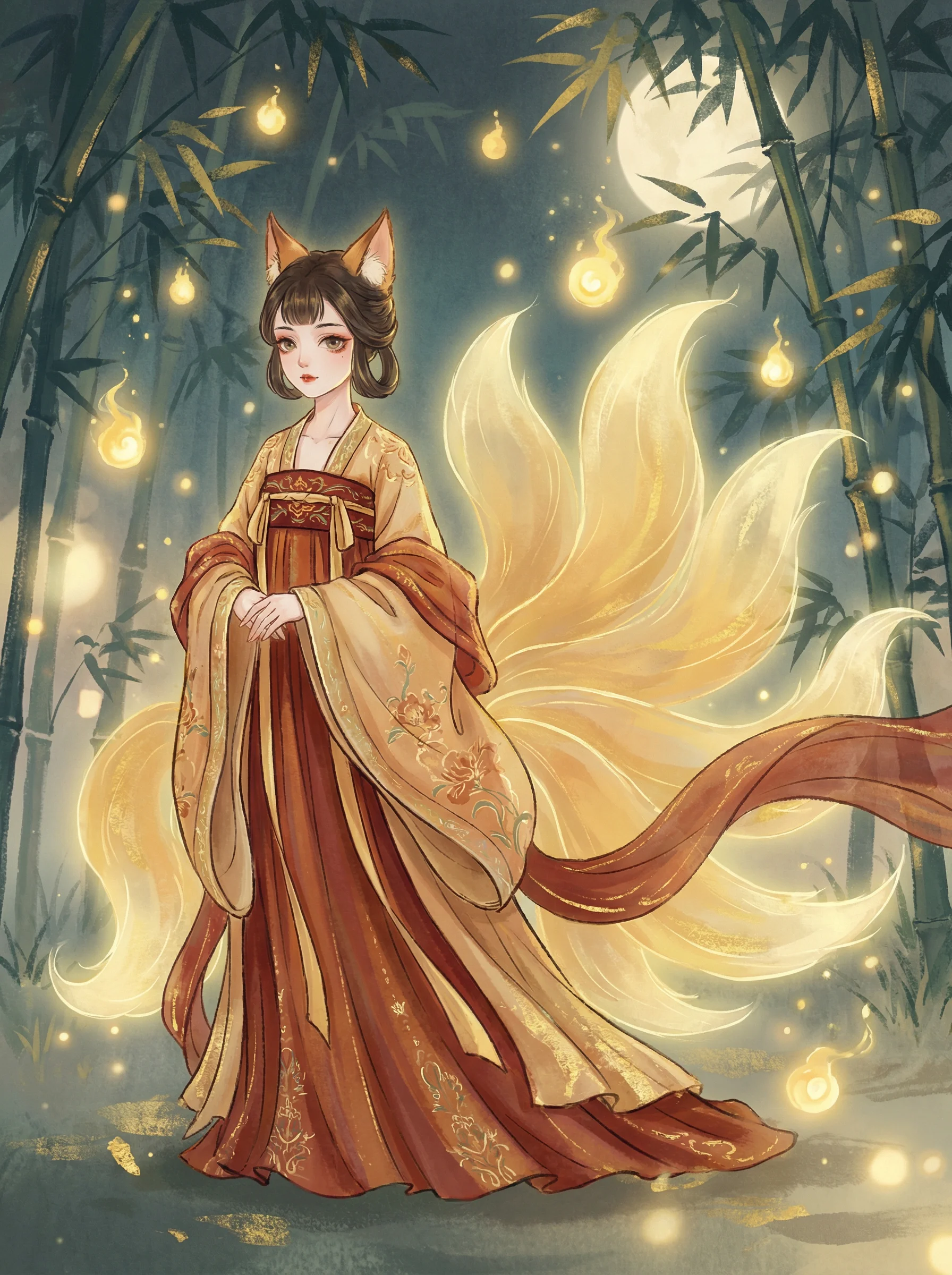 九尾狐 - asia_fox 山海经神兽动漫角色